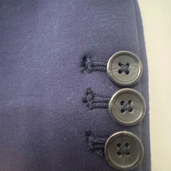 J. Crew Factory Ponte work blazer AS336 12 Navy Blue - Picture 8 of 11